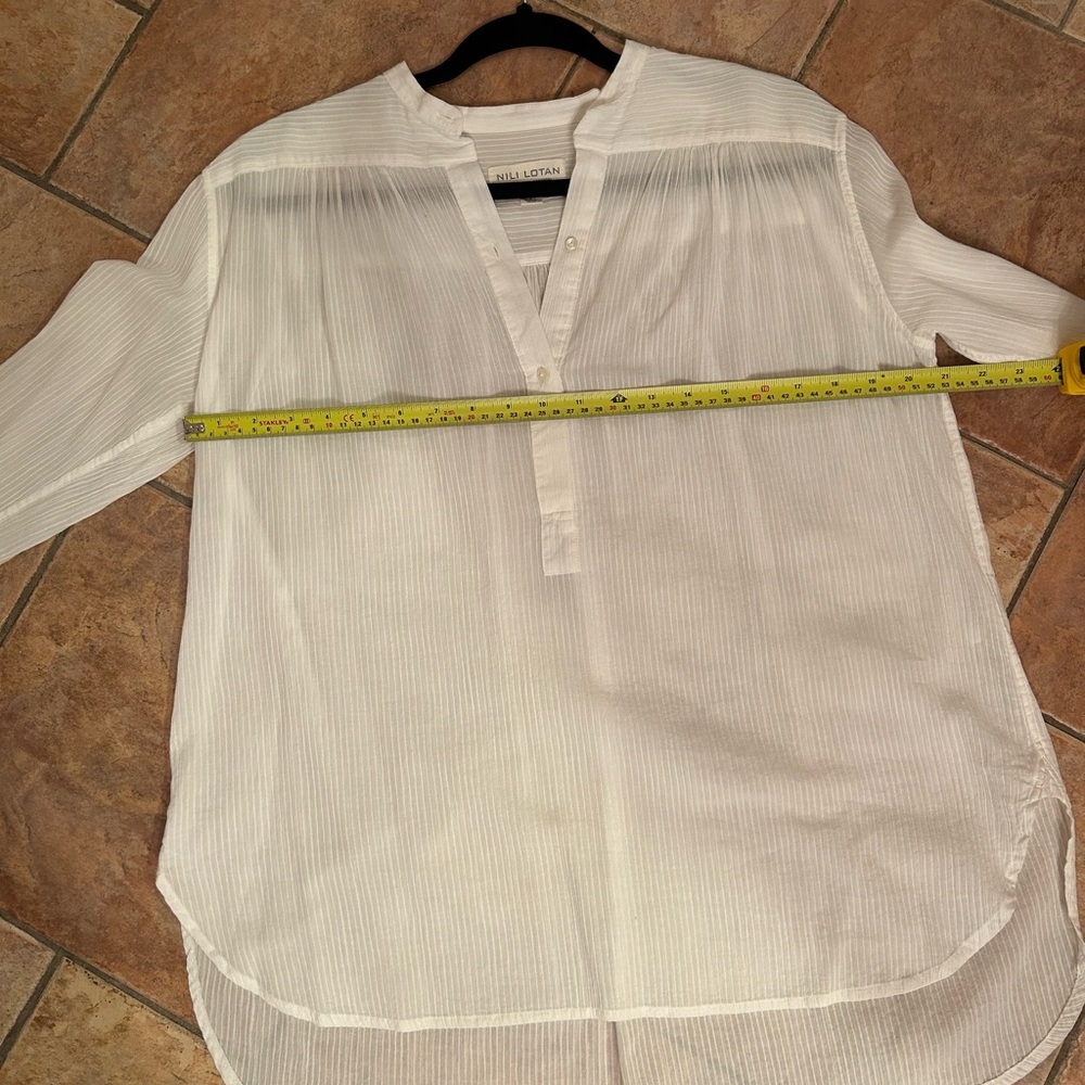 Nili Lotan fine White cotton blouse